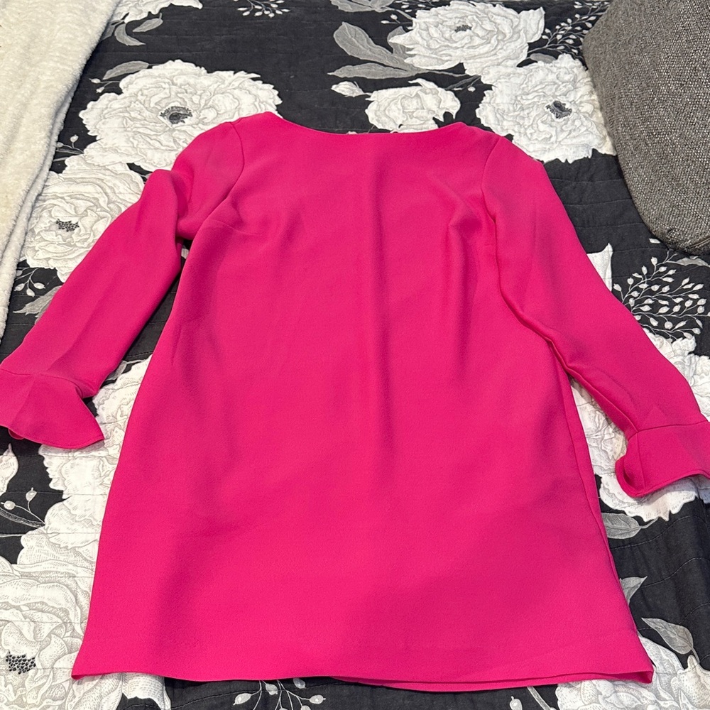 Pink long sleeve swing Dress
